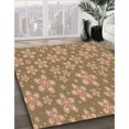 thumbnail image 3 of Ahgly Company Tapis Rond Lavable en Machine Intérieur Transitionnel Marron Clair, 5 Pieds Rond, 3 of 7