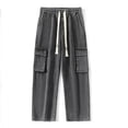 thumbnail image 5 of Styesk Men's Pants Men's Solid Color Pocket Workwear Pantscasual Straight Leg Pants, 5 of 5