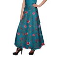 thumbnail image 3 of Moomaya Jupe Longue en Rayonne Imprimée pour Femmes Grande Taille Jupe Maxi à Taille Nouée, 3 of 6
