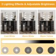 thumbnail image 2 of Corner Makeup Vanity Desk with Lights & Power Outlet,  Vanity Table and Stool with 5 Rotating Drawers, 3 Color Lighting, Brightness Adjustable, Dressing Table for Women Girls, Black, 2 of 6
