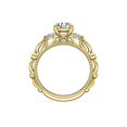 thumbnail image 4 of 0.80 Carat Excellent Round Cut Real Diamond New Design Solitaire with Accents Ring for Wedding and Engagement Solid 14K Yellow Gold Size 11, 4 of 5