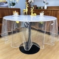 thumbnail image 4 of Outdoor Table Cover,Transparent Round Table Cover Protector, Plastic Table Skirt for Party and Dining, 4 of 7