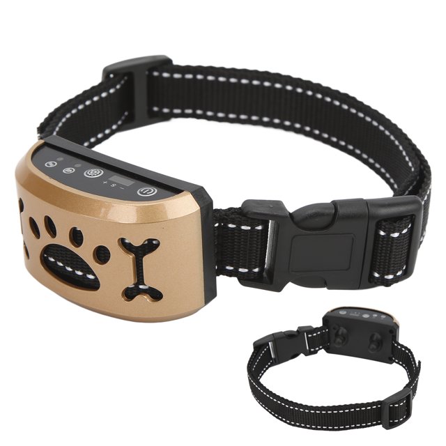 Rechargeable Dog Bark Collar, Smart Dog Bark Collar Automatic Lock Adjustable Adjustable Sensitivity for Dogs