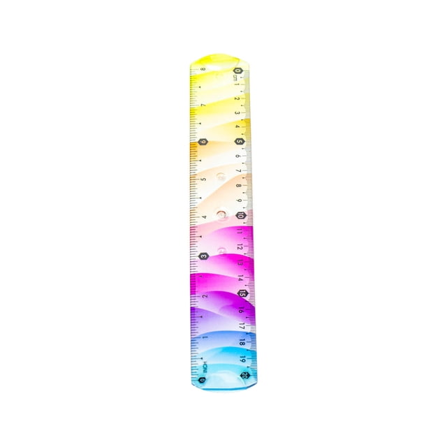 SLYNSHome Plastic Rulers 8 Inch 15 CM,Assorted Color Metric Bulk Rulers with Inches and Centimeters Ruler for Home,Office Supplies - 20CM