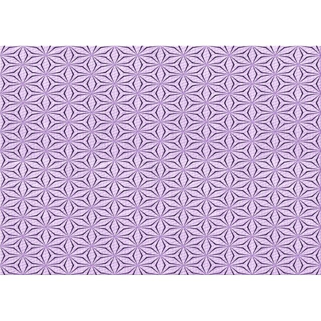 Ahgly Company Machine Washable Indoor Rectangle Transitional Purple Flower Purple Area Rugs, 2' x 5'