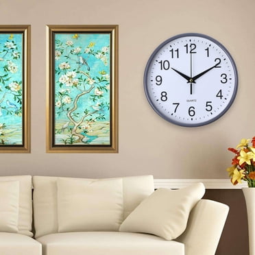 cuyhtdup Maison Salon Bureau Rond à Succion Décoration Murale Horloge Murale Hôtel Décoration Numérique Horloge Facile 7,87 Pouces Noir et Vendredi Liquidation Vente Offre