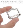 thumbnail image 3 of Unique Bargains 8Pack Metal Adjuster Slide Buckles, 30mm Webbing Strap Roller Pin Clip (Silver), 3 of 6