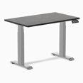 thumbnail image 1 of Desky Dual Mini Bamboo Sit Stand Desk - Dark Bamboo / 40 x 24 inches / Grey, 1 of 10