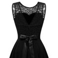 thumbnail image 4 of Aboser Robes en Dentelle pour Invitées de Mariage pour Femmes Robe de Mère de Mariée pour Mariage Sans Manches Asymétrique Formelle Robes de Soirée Superposées Robe de Fête de Bal, 4 of 4