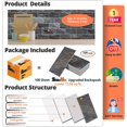 thumbnail image 4 of StyloVue 100 Pieces Peel and Stick Backsplash for Kitchen, 3" x 6" PVC Subway Tile 2025 Upgraded Gray-Gold Stone Backsplash Stick on Tile Elevate Kitchen Fireplace RV, 4 of 8