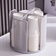 thumbnail image 4 of BKBP Rotating Paper Cup Dispenser, Cup Holder with 4 Compartments, Disposable Coffee Cup Dispenser Removable, Plastic Cup Storage & Lid Holder for Countertops, Kitchen, Coffee Stations, 4 of 8