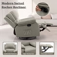 thumbnail image 4 of Korser Swivel Rocker Small Recliner Chair for Small Spaces for Living Room,Nursery,Khaki, 4 of 7