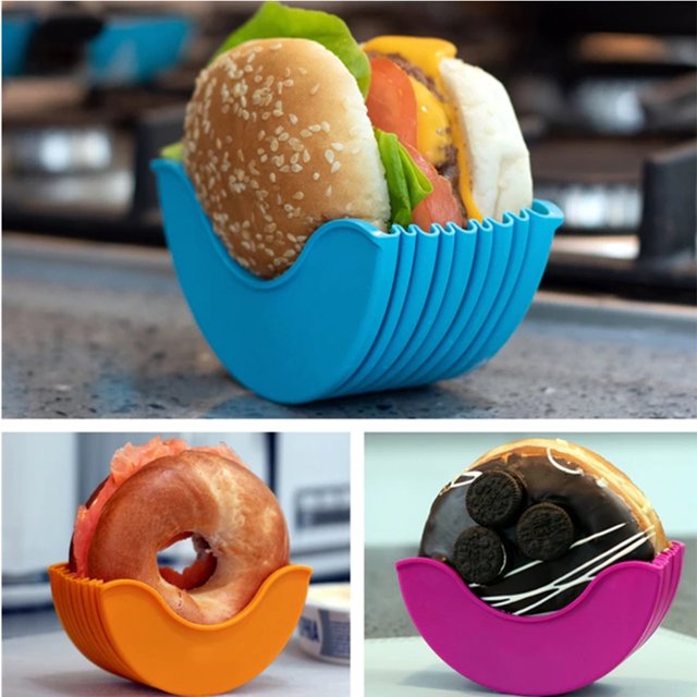 Reusable Burger Holder Stretchable Burger Bun Shell Eco Friendly For The Elderly Children
