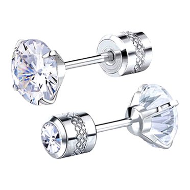 Premium Cubic Zirconia Studs Earrings for Women Earrings Two Diamond Four Color Zircon Earrings Earrings Cuff Hypoallergenic Jewelry Gifts Warehouse Clearance