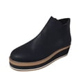 thumbnail image 1 of Kcodviy Bottines pour Femmes à Fermeture Éclair Talon Bottes en Suède pour Femmes Talon Bas Compensé Taille Côté Uni Bottes à Talons Hauts pour Femmes Bottes Grande Couleur Plateforme Bottes de Pluie pour Femmes Bottes pour Femmes, 1 of 5