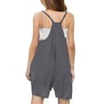 thumbnail image 4 of Plebaso Girls Summer Sleeveless Casual Solid Color Romper Spaghetti Strap Shorts Jumpsuit With Pockets, 4 of 5