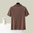 thumbnail image 2 of Zpanxa T-Shirt en Molleton Douillet, Haut Thermique Léger pour Femmes avec Col Rond en Plusieurs Couleurs, 2 of 3