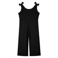 thumbnail image 3 of MIASHUI Combinaisons pour Fille Été Sans Manches Salopettes Enfants Col Rond Pantalons Longs Barboteuses,Noir,5-6 Ans, 3 of 5