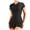 Black, variant on Women's Swimwear for Women High Waisted Bikini Swimsuit Color Panel Printed Nylon Bathing Coordinate for Beach Vacation Summer