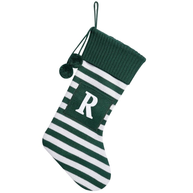 Birdeem Christmas Large Letters Christmas Stockings Cute Striped Christmas Tree Pendant Holiday Decorations