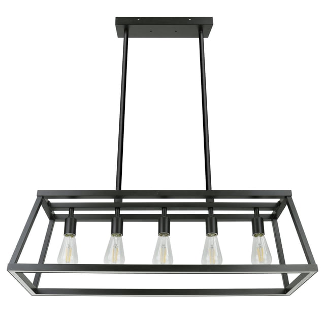 Feit Electric Katalyst 60-Watt 5-Light Matte Black Modern Adjustable CCT and 3-Light Modes Integrated LED Chandelier Light CHD345CCTNLBK