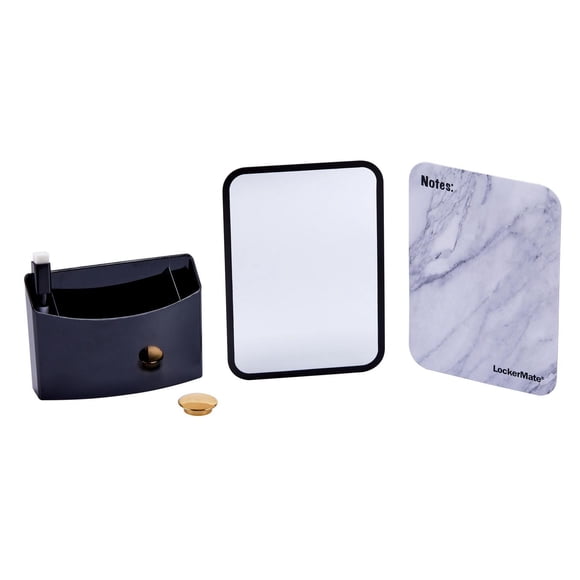 LockerMate Trousse 5 pièces d’accessoires pour casier, marbrée