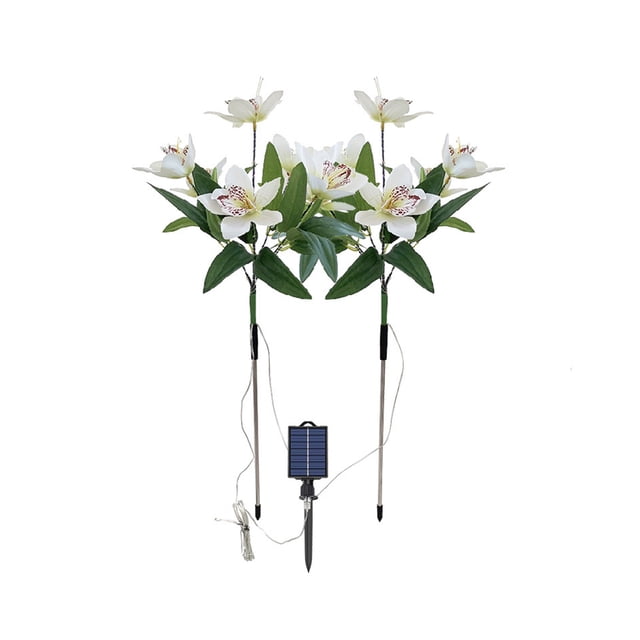TIMIFIS Decorative Lights Solar Flower Lights Outdoor, Solar Flowers Garden Decorative Lights LED Stake Lights Auto On/Off Bright up to 8 Hrs Lighting & Ceiling