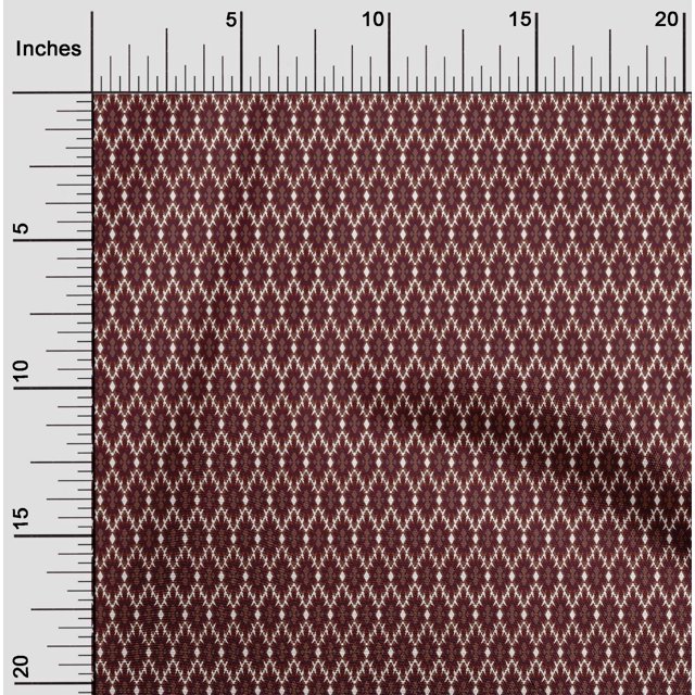oneOone Viscose Chiffon Fabric Ethnic Geometric Flame Stitch Decor Fabric Printed BTY 42 Inch Wide