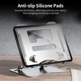 thumbnail image 3 of Support d'Ordinateur Portable Réglable Pliable en Alliage d'Acier au Carbone Antidérapant pour Tablettes de 11-17,3 Pouces Noir, 3 of 8