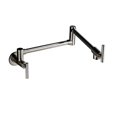 thumbnail image 1 of Pot Filler Double Joint Spout Folding Stretchable Swing Arm Wall Brass Kitchen Faucet Single Hole Two Handle Kitchen Sink Tap ,High Water Flow Rate, 1 of 6