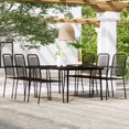 thumbnail image 1 of vidaXL 7 Piece Garden Dining Set Black, 1 of 4