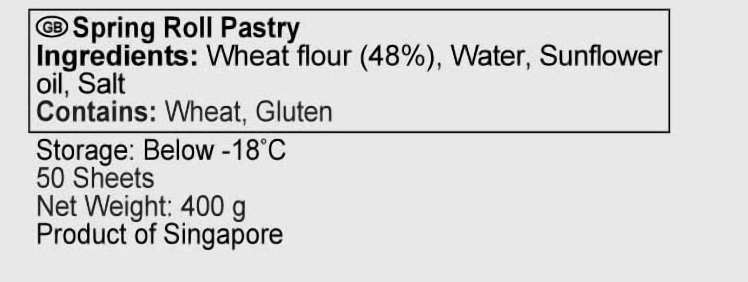 TYJ Spring Roll Pastry 6", 400 g