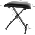 thumbnail image 3 of Banc de Piano avec Clavier Rembourré Réglable, Chaise Clavier Pliante Style X avec Réglage de Hauteur à 4 Positions et Pieds en Caoutchouc, 3 of 9