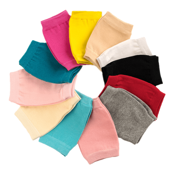 KAKOWELY 6 Pair Total 12pcs Knee Pad Kids Knees Protector Cotton Elastic Kneelet Breathable Knees Cover Pad for Running Riding (Assorted Color),6.3"X3.94"X0.2"