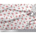 thumbnail image 3 of Soimoi Modal Satin Fabric Leaves & Rose Floral Print Fabric by Yard 42 Inch Wide, 3 of 3