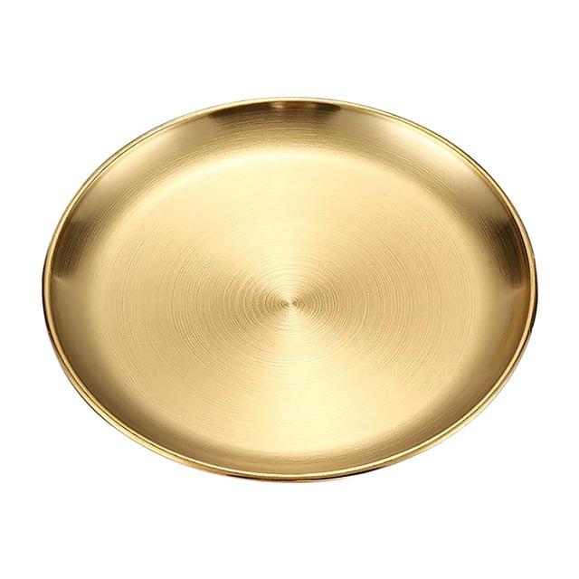XYAIYT Stainless Steel Long Lasting Versatile Plates for Home and Restaurant Use Suit for Pasta Side Dishes Steak Matte Finish Easy Storage Multi use Kitchen Dining Plate Set