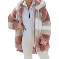 thumbnail image 1 of Innerwin Veste à Manches Longues pour Femmes Manteau d'Hiver Chaud Patchwork avec Poches Extérieur Rose m, 1 of 3