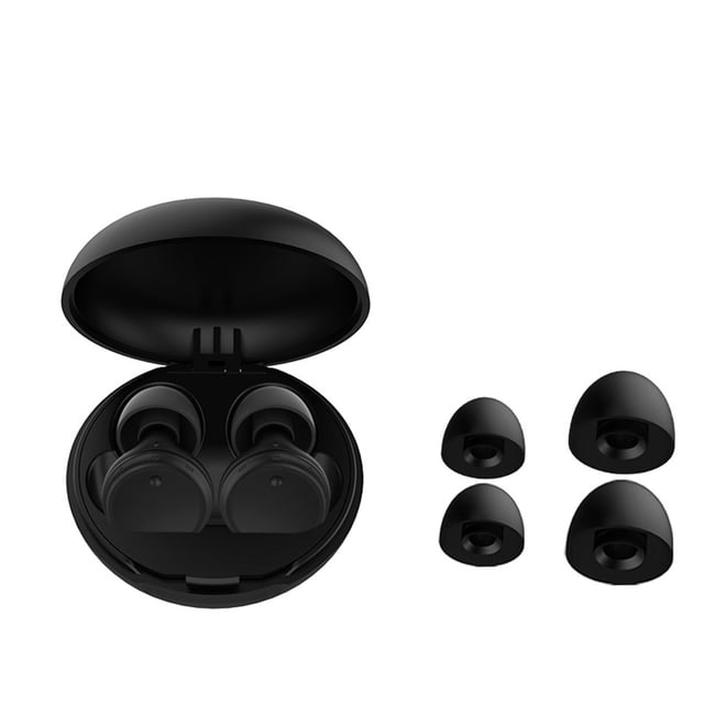 Liquidation! Bouchons d'Oreilles de Décoration pour la Maison pour Dormir 45 dB Bouchons d'Oreilles Antibruit avec 8 Embouts d'Oreille Bouchons d'Oreilles Réutilisables Réduction du Bruit Taille Unique Noir
