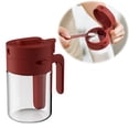 thumbnail image 2 of Binwennn Tall Food Storage Containers Kitchen Containers Snack Storage ABS Transparent Glass Jar With Lid And Spoon Flexible Storage Containers Discharging Airtight Container Lockable Canister Small, 2 of 3