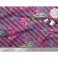 thumbnail image 3 of Soimoi Poly Georgette Fabric Star & Diagonal Stripe Print Fabric by the Yard 42 Inch Wide, 3 of 3