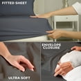 thumbnail image 3 of ViscoLogic Series Egyptian Comfort - Silky Smooth Lightweight Bedsheet Set - Brushed Micro - Deep Pocket - Grey (Full), 3 of 6
