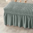 thumbnail image 3 of Long Bench Cover Bench Seat Furniture Protector for Living Room Hotel Decor Green, 3 of 8