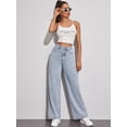 thumbnail image 3 of U.Vomade Jeans Taille Haute pour Femmes Jeans à Jambe Grand pour Dames, 3 of 6
