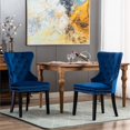 thumbnail image 2 of Costaelm Modern Tufted Velvet Dining Side Chair, Navy Blue (Set of 2), 2 of 7