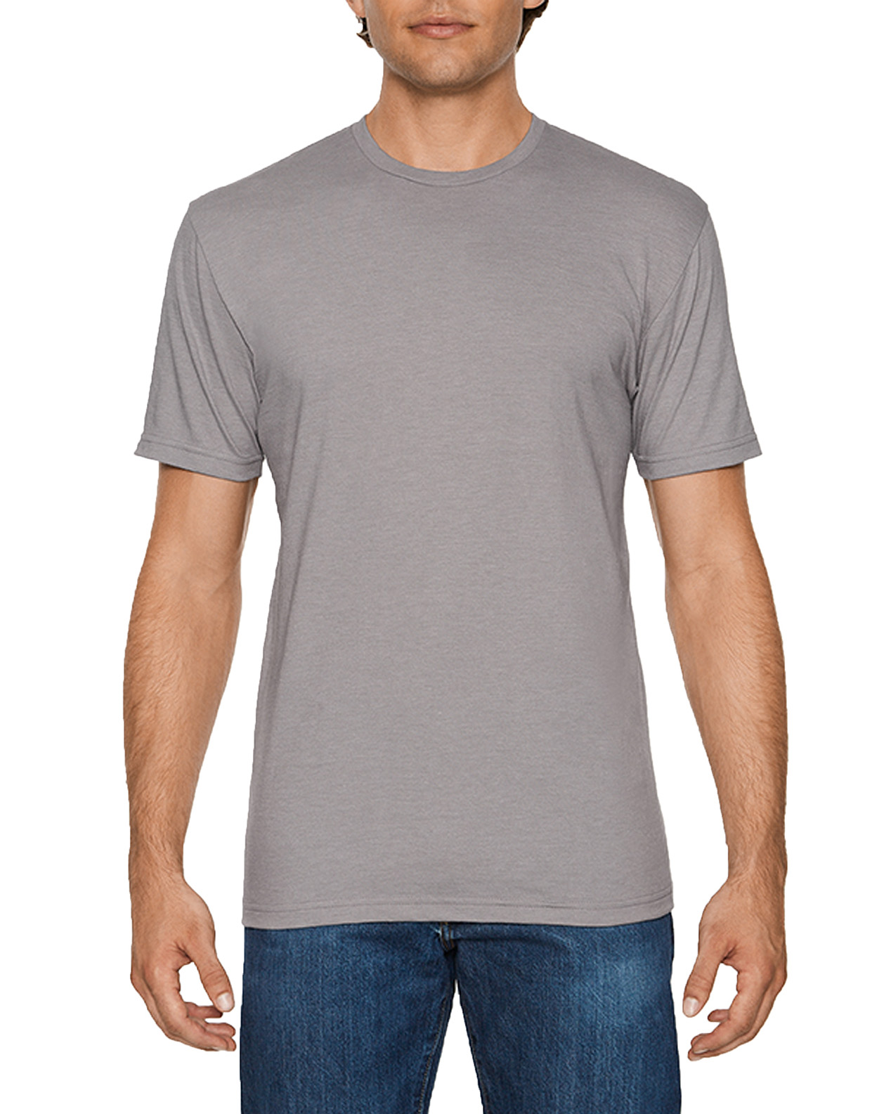 Gildan Mens Softstyle CVC T-Shirt, 3XL, Cement