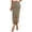 Khaki, variant on LOVZFMLL Long Skirts for Women 2025 Office Work Clothes Solid Casual Maxi Skirts with Split Formal Business Dress Blue M