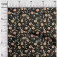thumbnail image 2 of oneOone Rayon Orange Fabric Floral Retro Sewing Craft Projects Fabric Prints By Yard 56 Inch Wide, 2 of 5