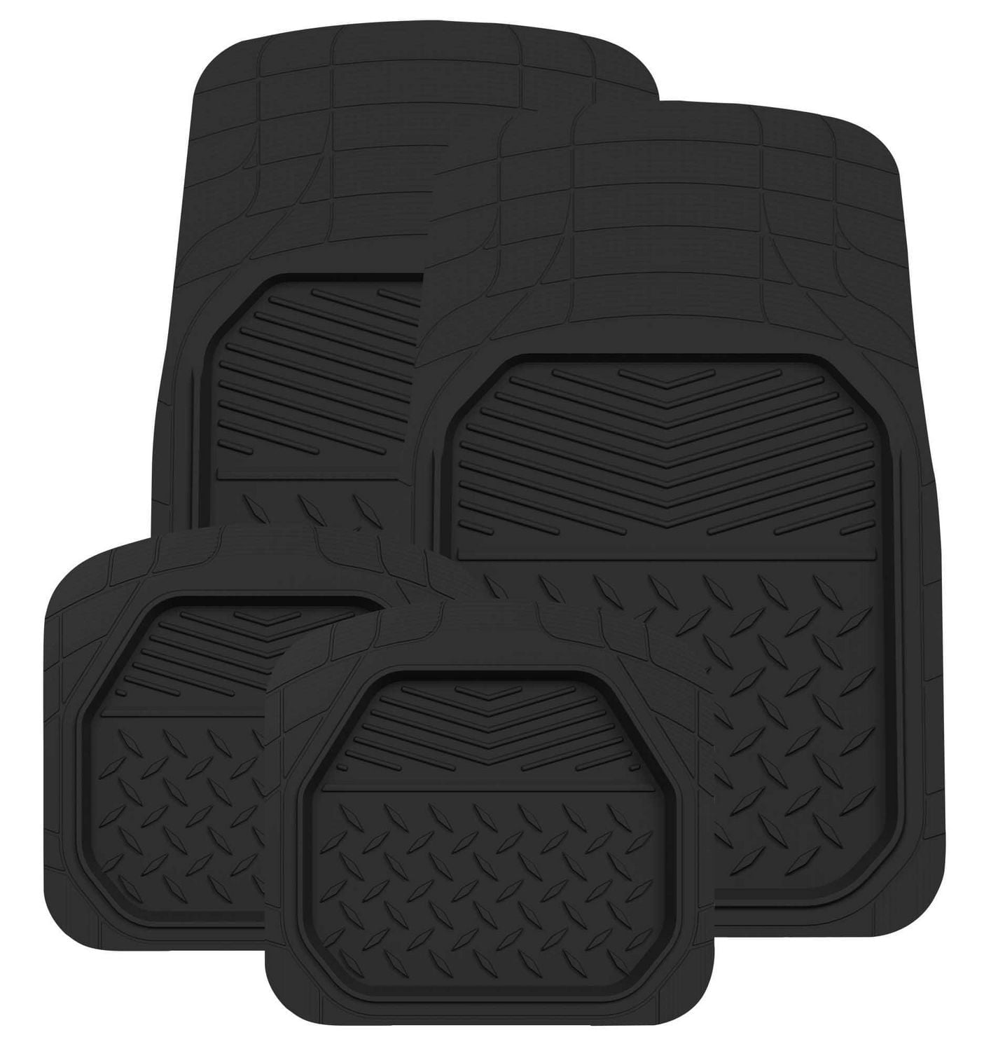 AUTO DRIVE Heavy Duty Deep Tray Car Floor Mats