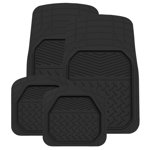 AUTO DRIVE Heavy Duty Deep Tray Car Floor Mats