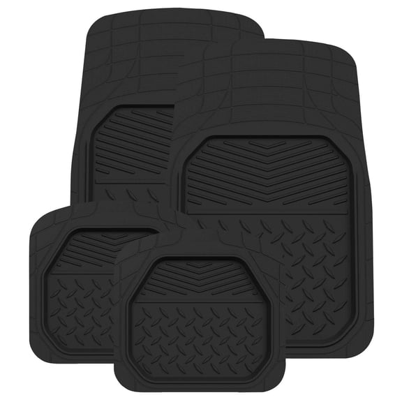 AUTO DRIVE Heavy Duty Deep Tray Car Floor Mats
